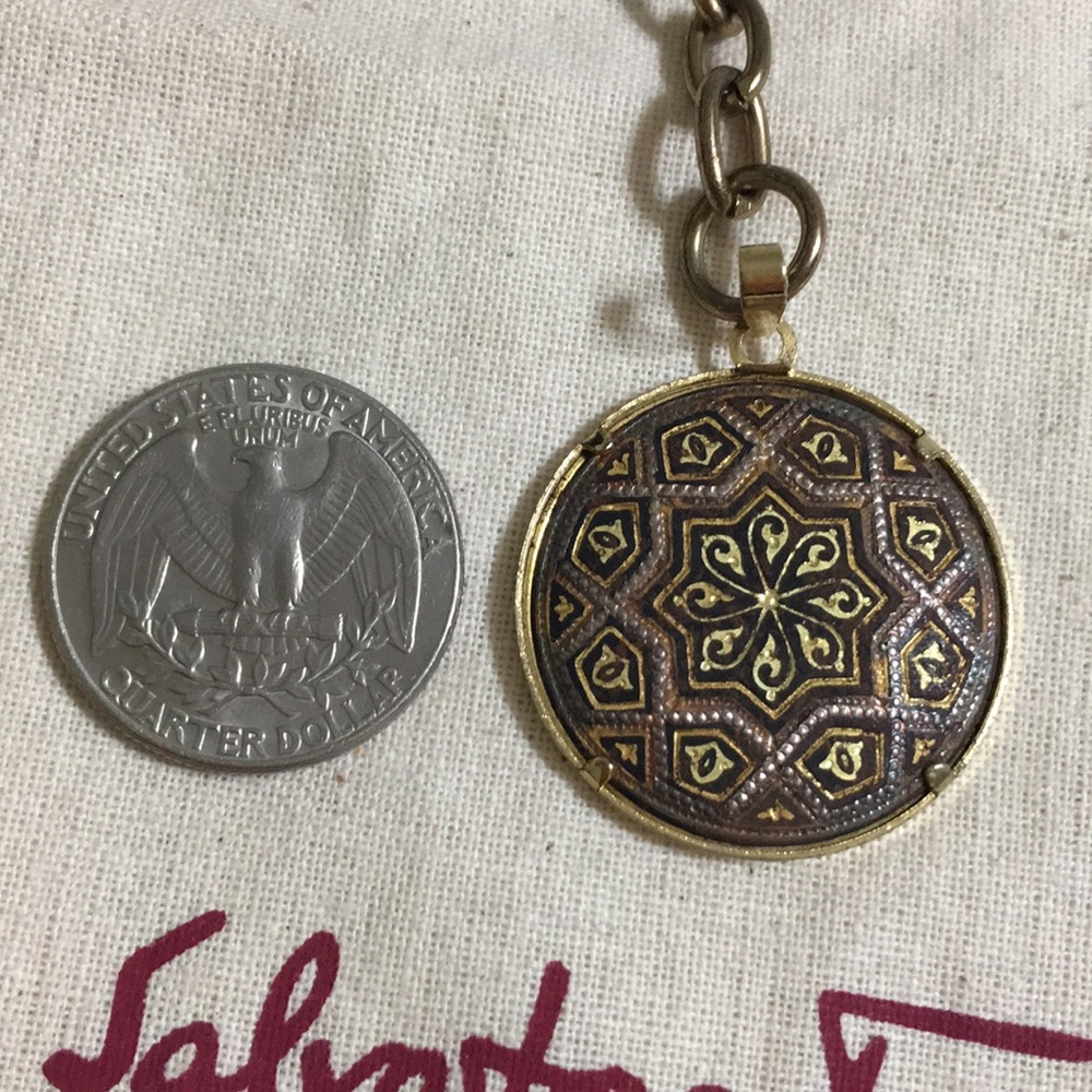 🖤RARE💕design Vintage damascene key ring - Picture 9 of 10